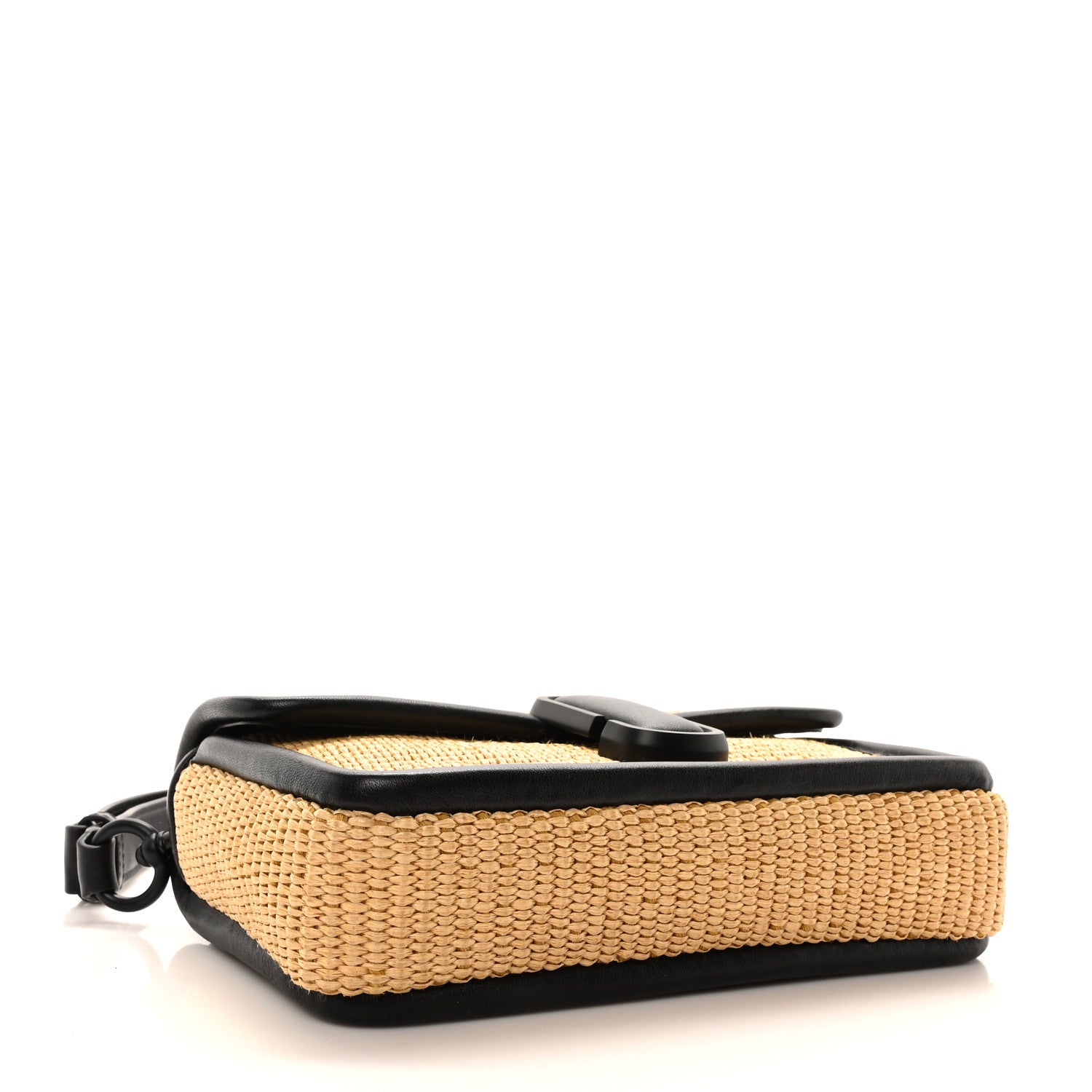 Marc Jacobs Calfskin Woven Straw J Marc Shoulder Bag Beige 4 of 9