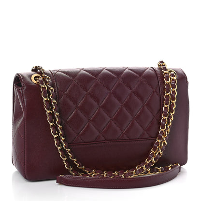 Chanel Sheepskin Quilted Vintage Mademoiselle Flap Dark Red 3 of 10