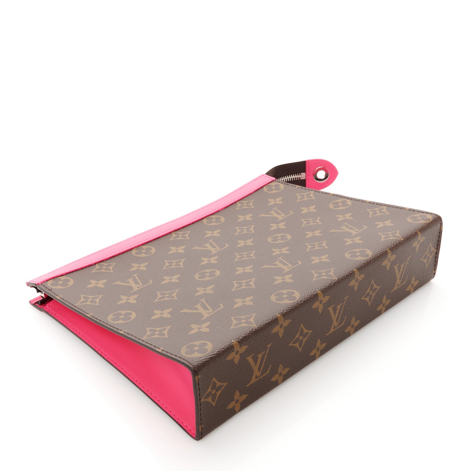 Louis Vuitton Monogram Macassar Pochette Voyage MM Fuchsia 4 of 7