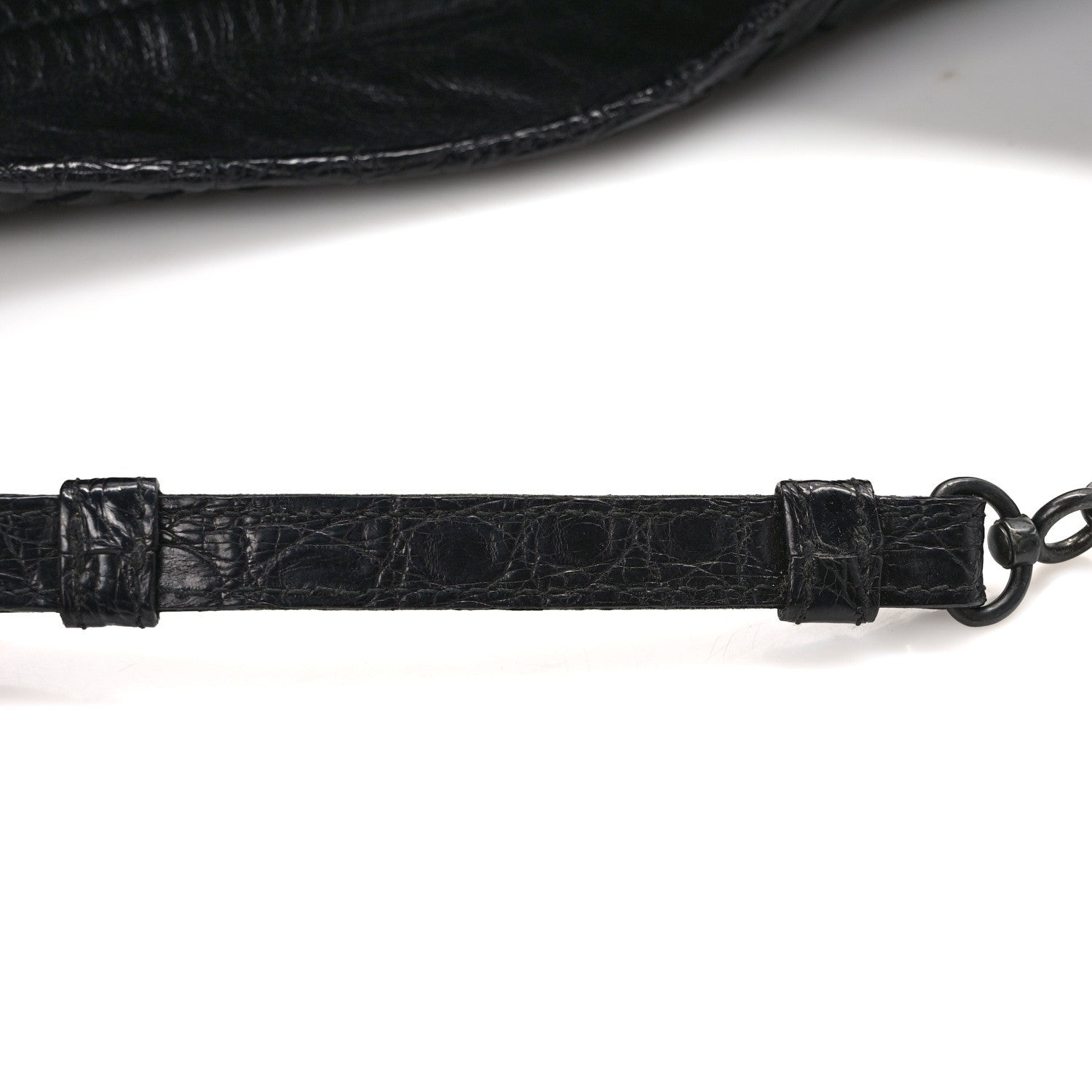 Bottega Veneta Nappa Intrecciato Alligator Hobo Black 14 of 15