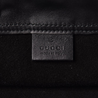 Gucci Calfskin Logo Drawstring Backpack Black 7 of 11