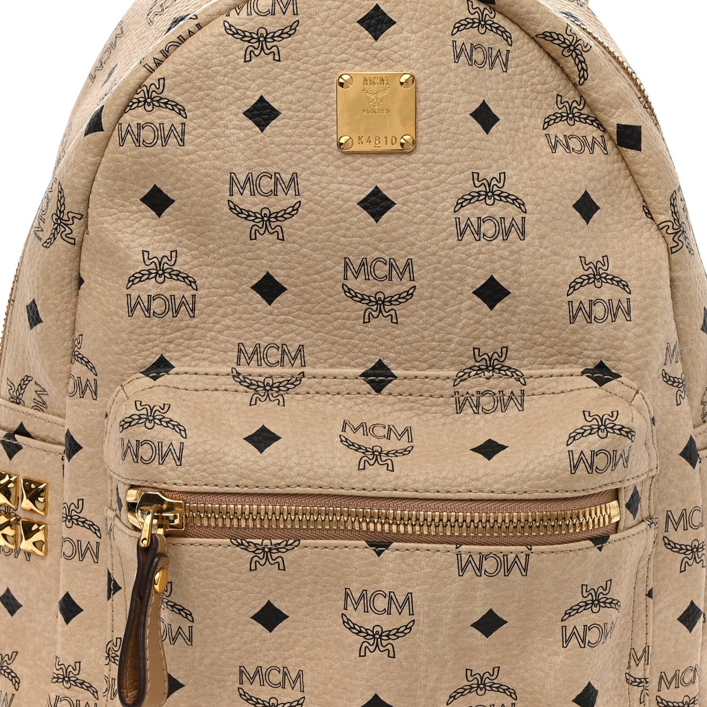 Visetos Small Side Stud Stark Backpack Beige