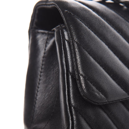 Chanel Lambskin Chevron Quilted Mini Rectangular Flap So Black 13 of 22