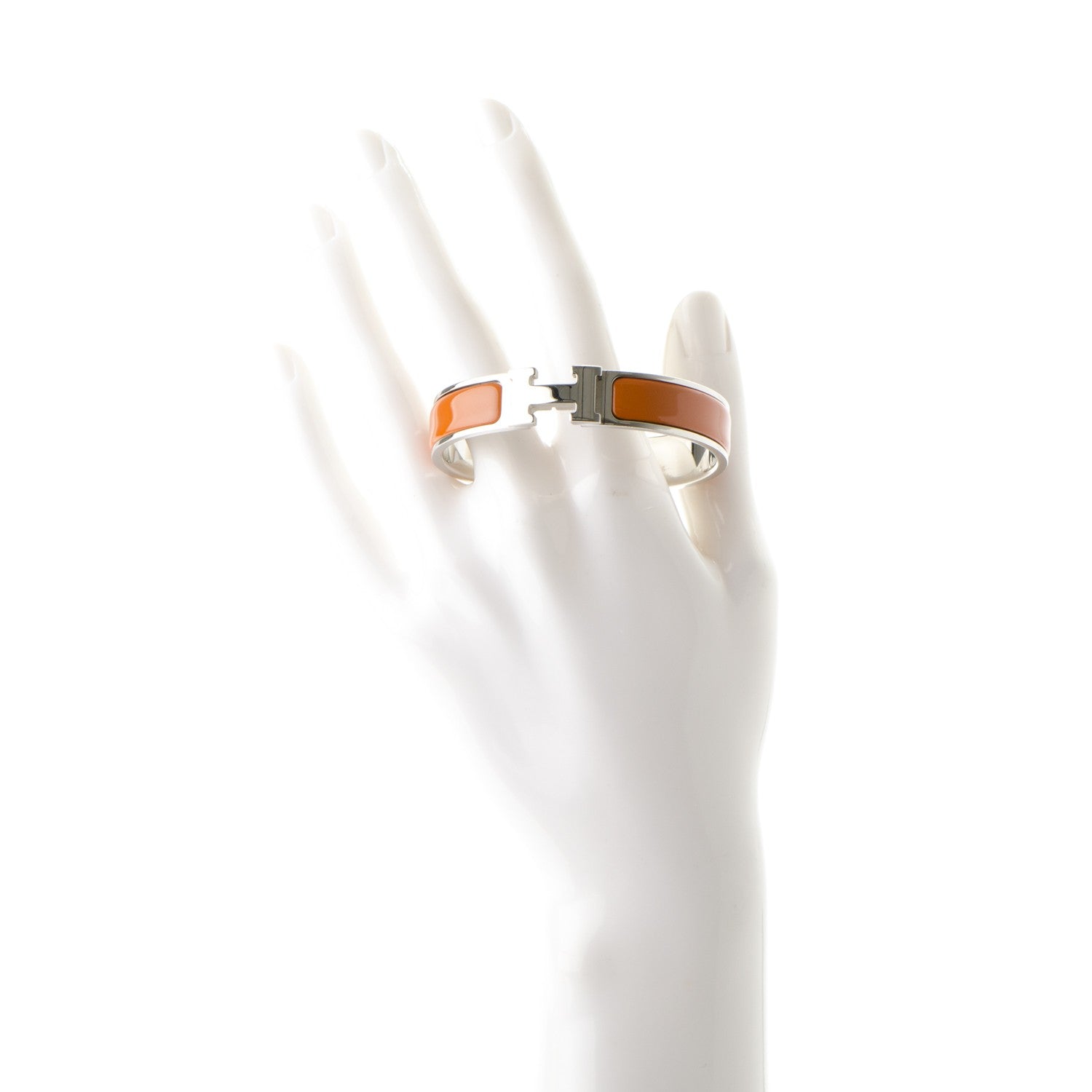 Hermes Enamel Narrow Clic Clac H Bracelet PM Turmeric 2 of 10