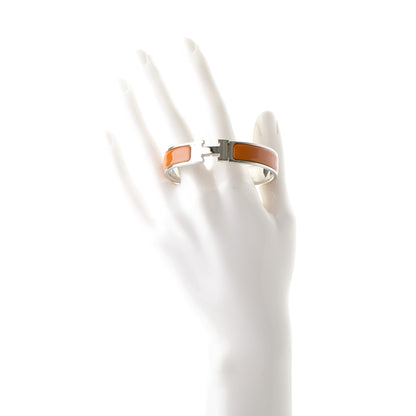 Hermes Enamel Narrow Clic Clac H Bracelet PM Turmeric 2 of 10