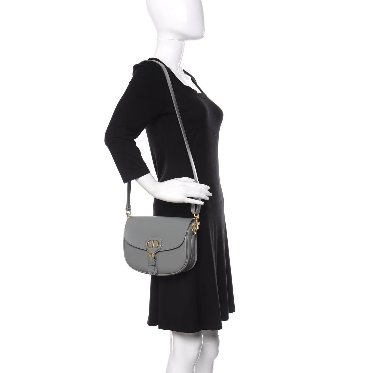 Box Calfskin Medium Bobby Flap Gray