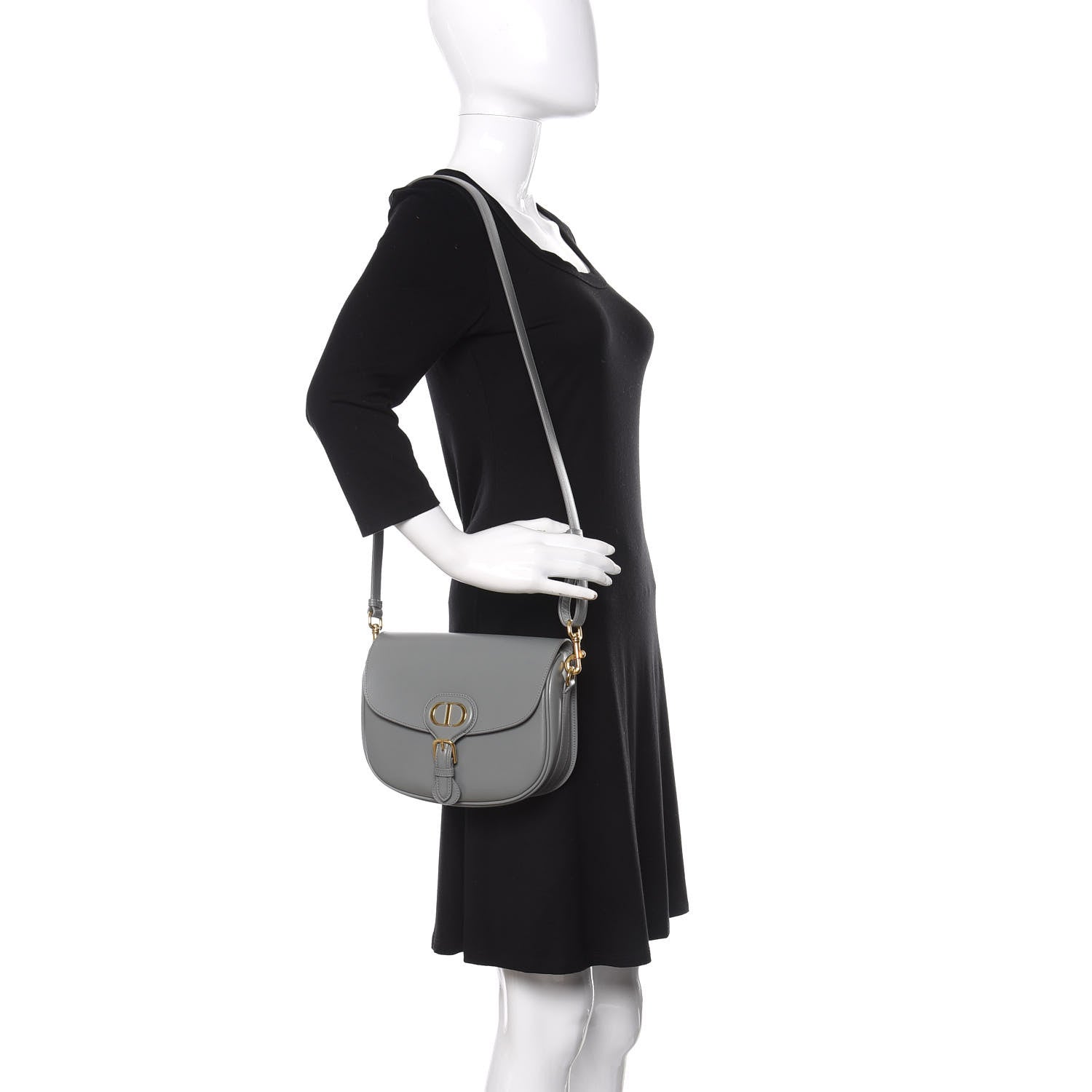 Christian Dior Box Calfskin Medium Bobby Flap Gray 2 of 10