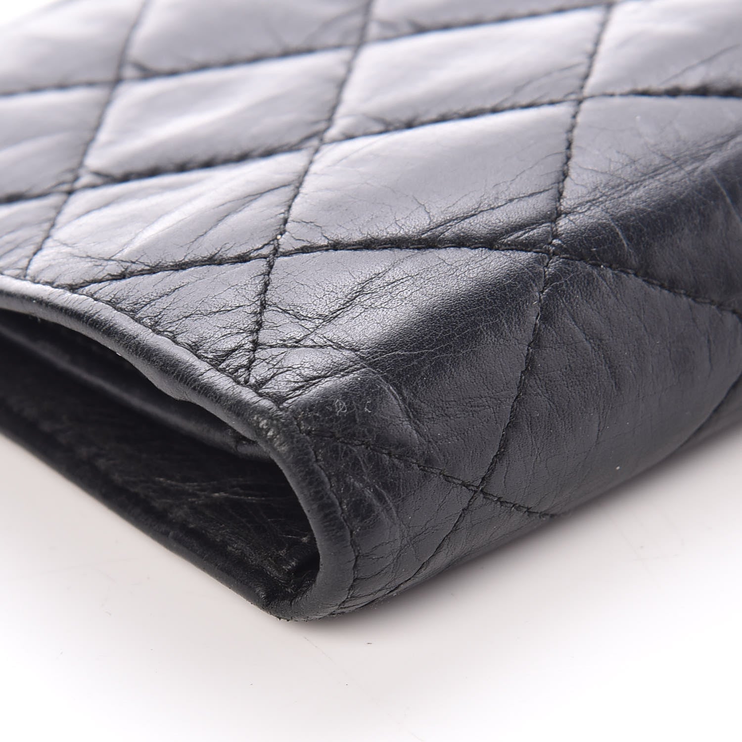 Chanel Aged Calfskin Quilted Cambon Yen Wallet Black 12 of 15