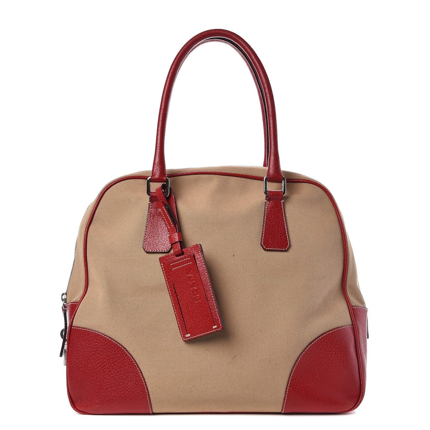 Canvas Boston Bag Red