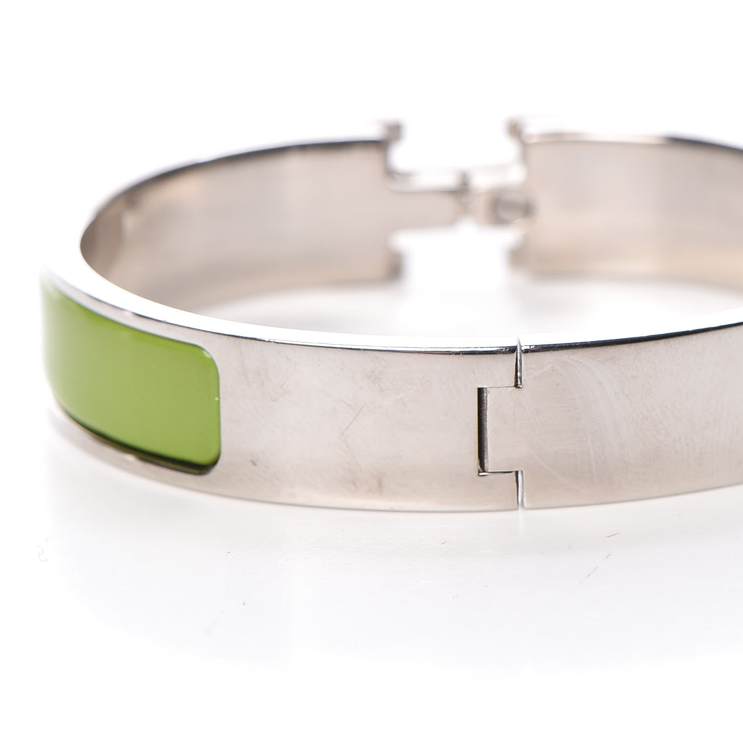 Hermes Enamel Narrow Clic Clac H Bracelet GM Vert Prairie 5 of 5