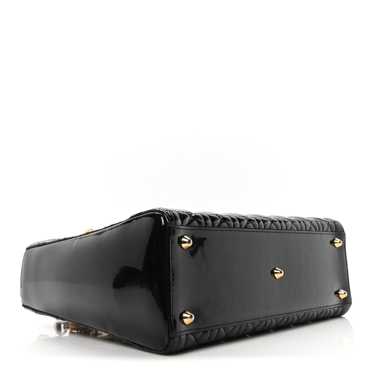 Christian Dior Patent Cannage Large Lady Dior Black 4 of 10