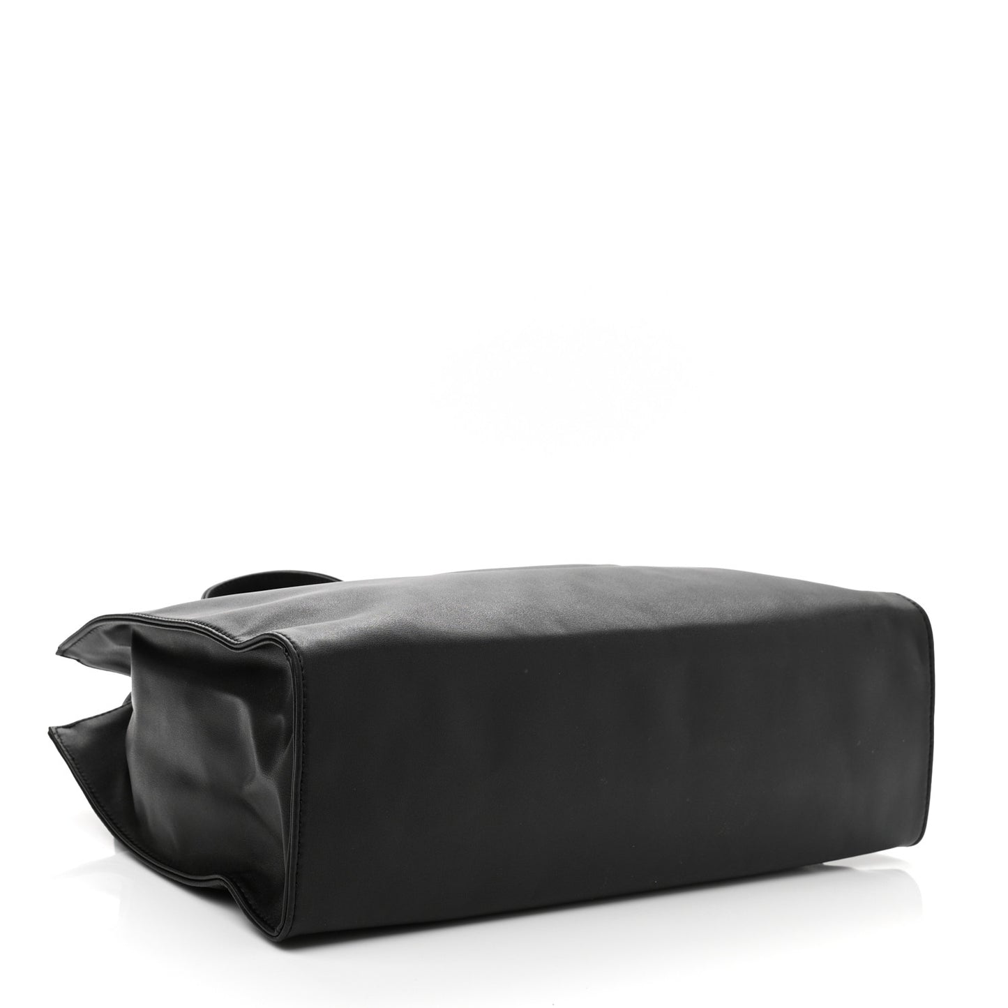 Vegan Leather Medium Shopping Bag Black