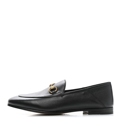 Gucci Lambskin Womens Brixton Horsebit Loafers 37 Black 1 of 10
