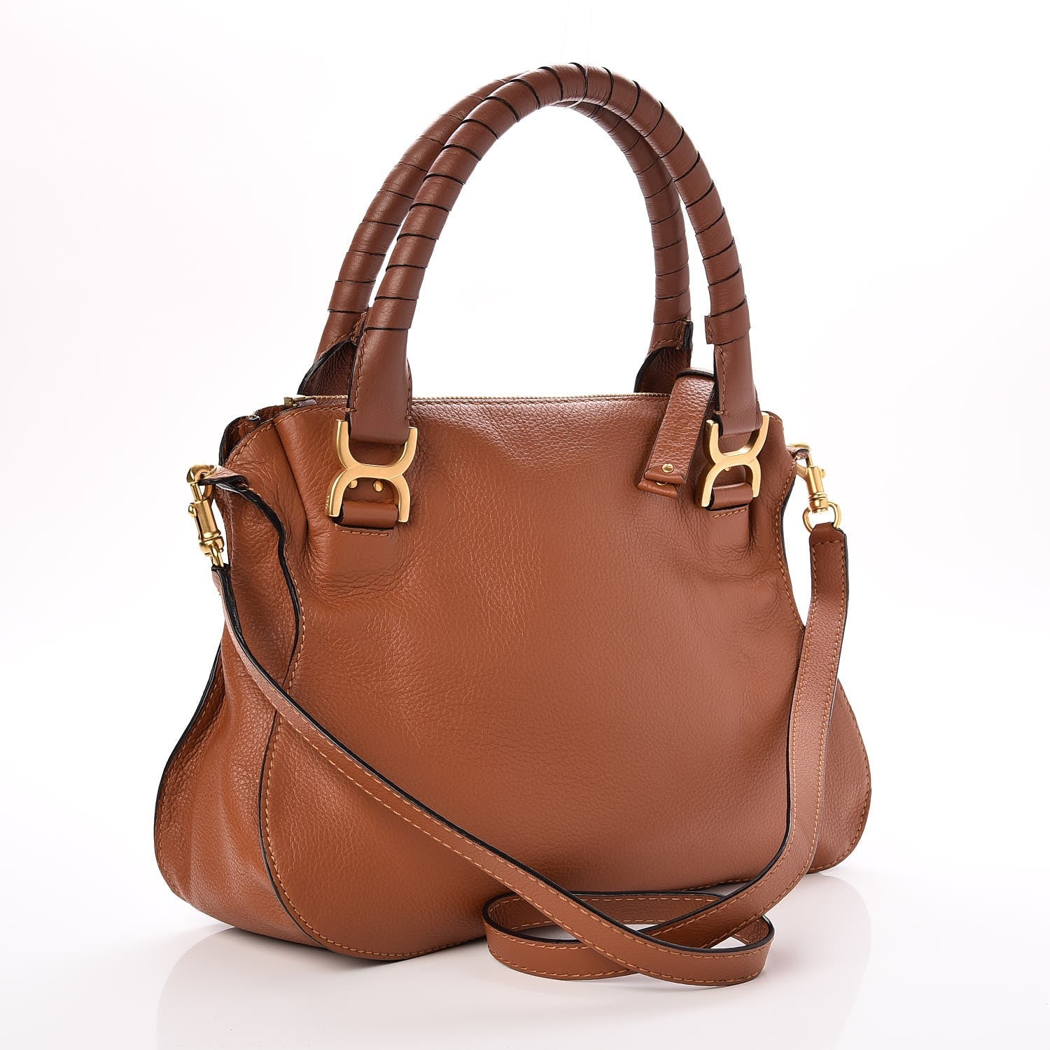 Chloe Calfskin Medium Marcie Satchel Tan 4 of 8