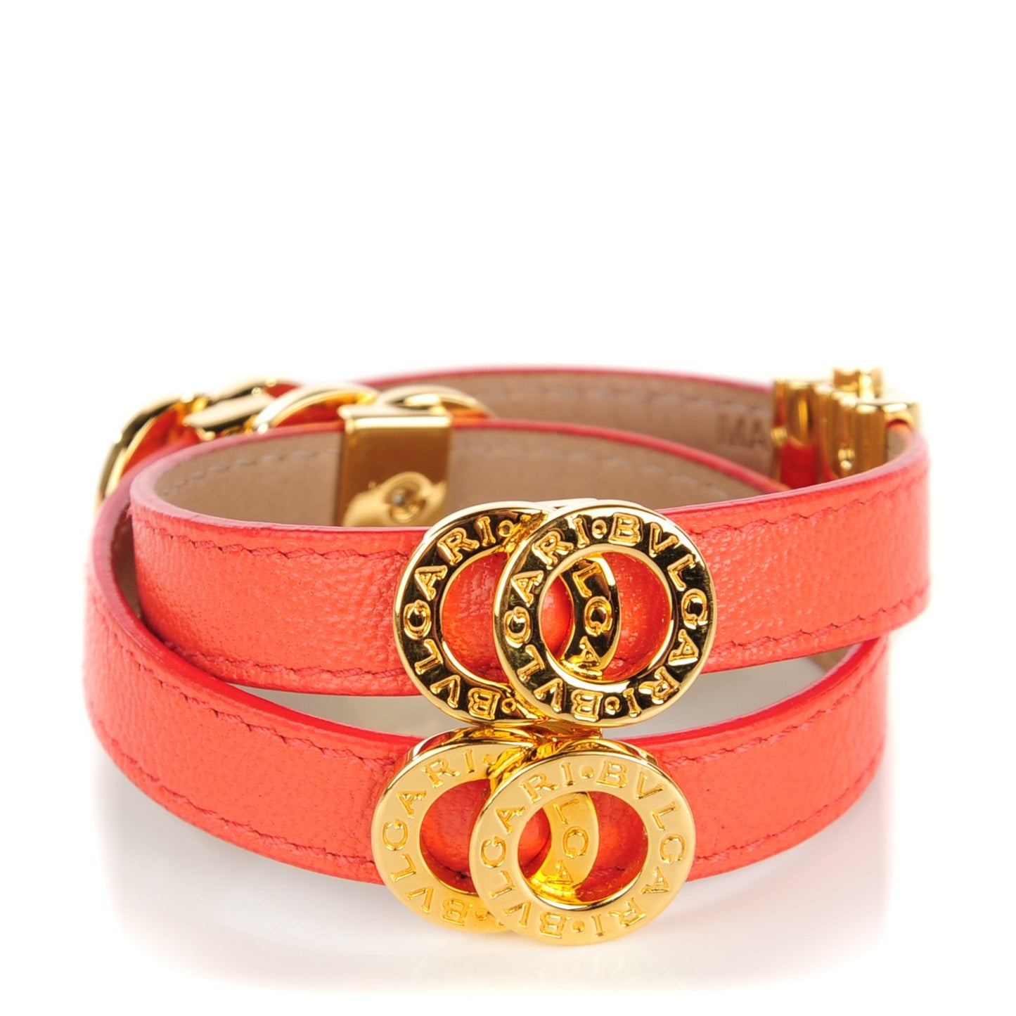 Goatskin Double Coiled Bracelet M Reef Coral