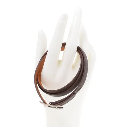 Hermes Swift Hapi 3MM Triple Tour Wrap Bracelet Chocolate 2 of 7