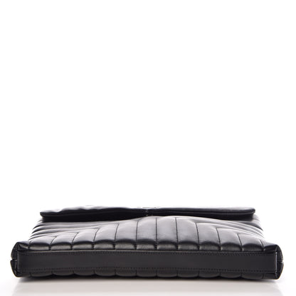 Saint Laurent Calfskin Y Quilted Monogram Loulou Document Holder Black 7 of 11
