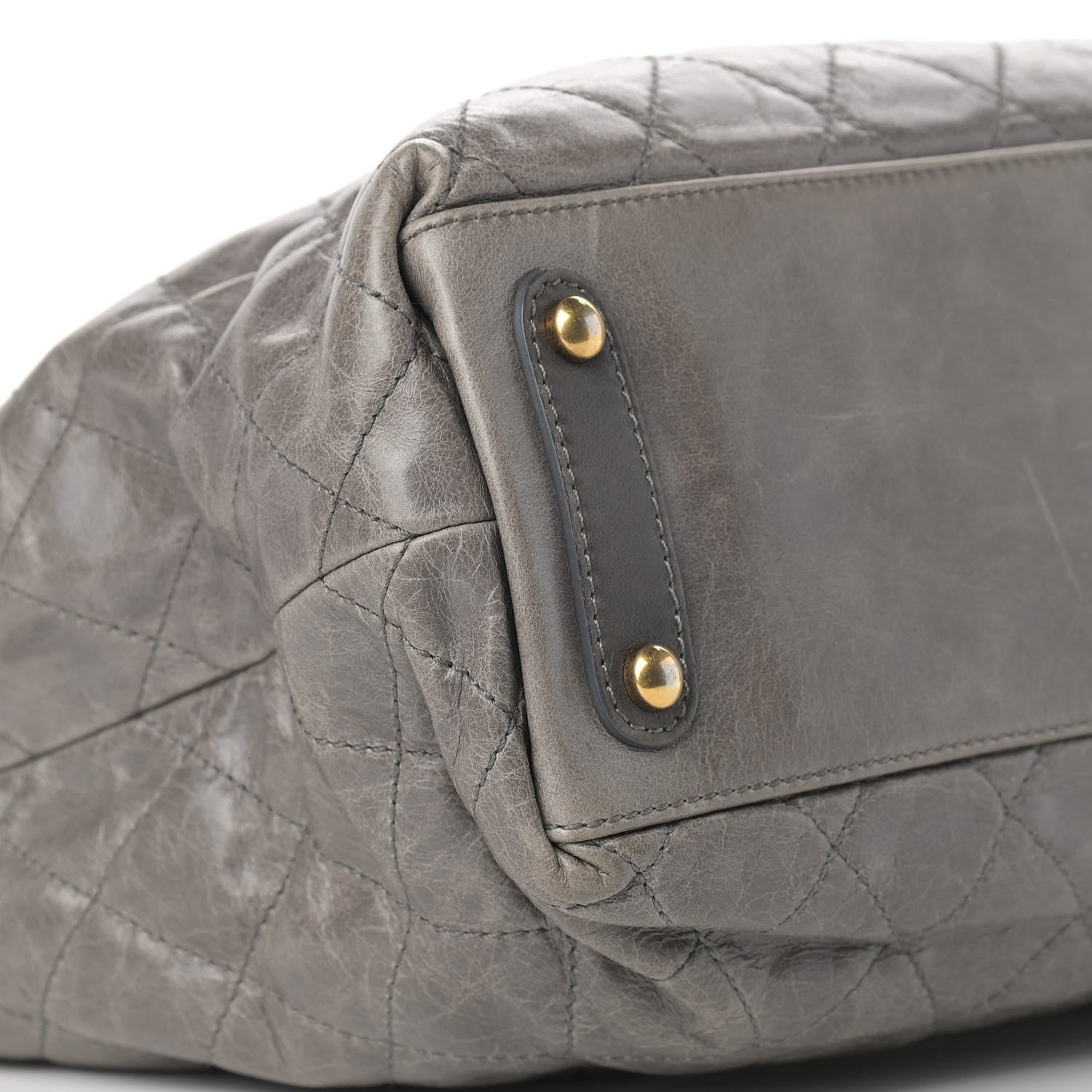 Chanel Glazed Calfskin Stingray Large Bindi CC Tote Grey 8 of 16