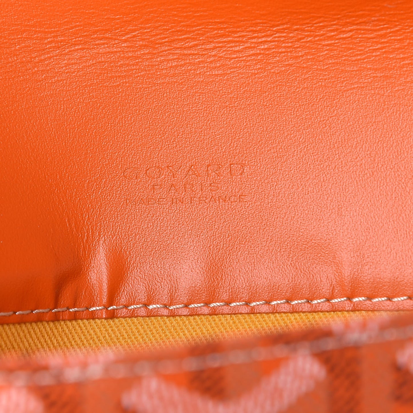 Goyardine Camondo MM Horizontal Clutch Orange