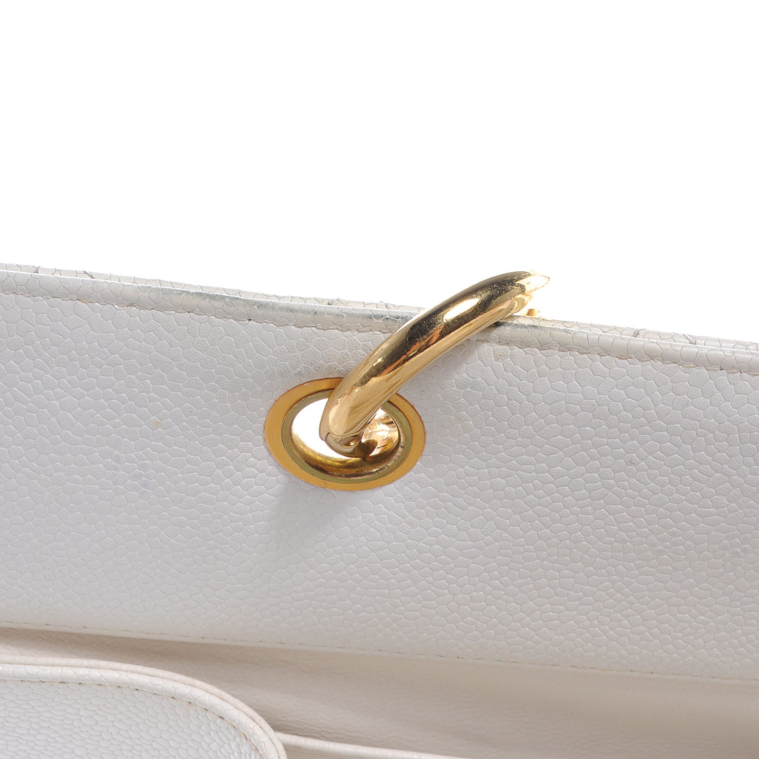 Chanel Caviar Quilted Grand Shopping Tote GST White 8 of 13