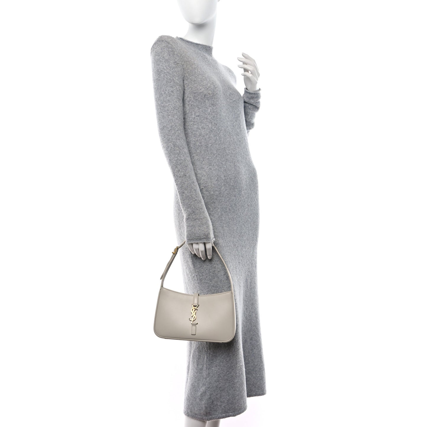 SAINT LAURENT Smooth Calfskin Le 5 A 7 Hobo Crema Soft
