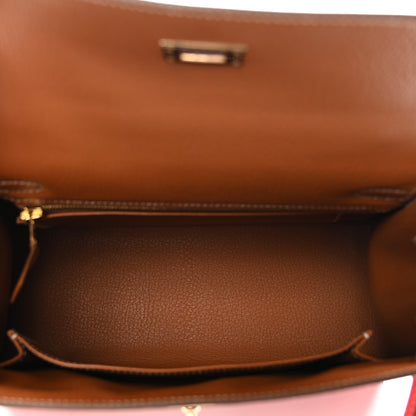 Hermes Epsom Candy Kelly Sellier 25 Rose Jaipur Gold 5 of 11