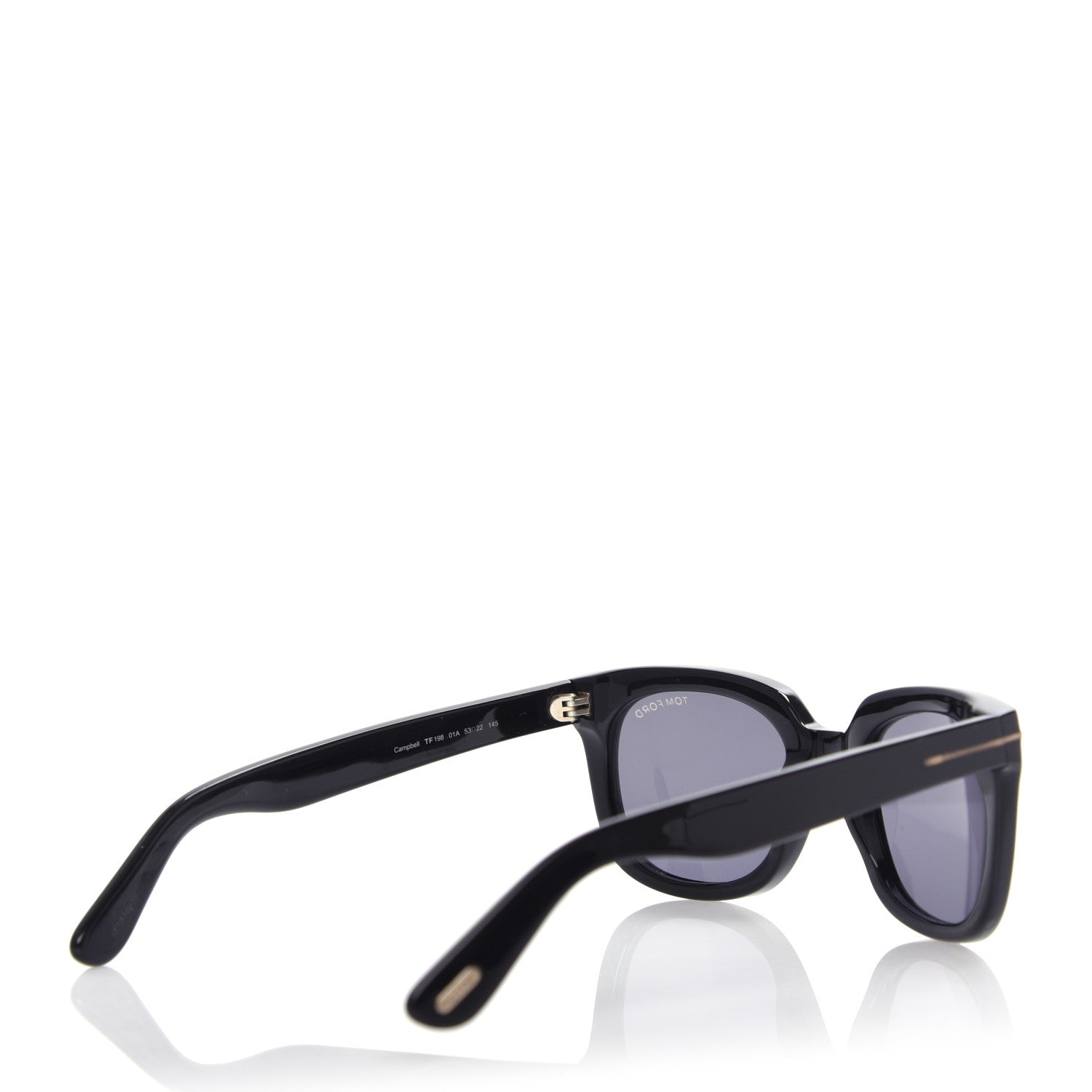 Tom Ford Acetate Campbell Sunglasses TF198 Black 4 of 8