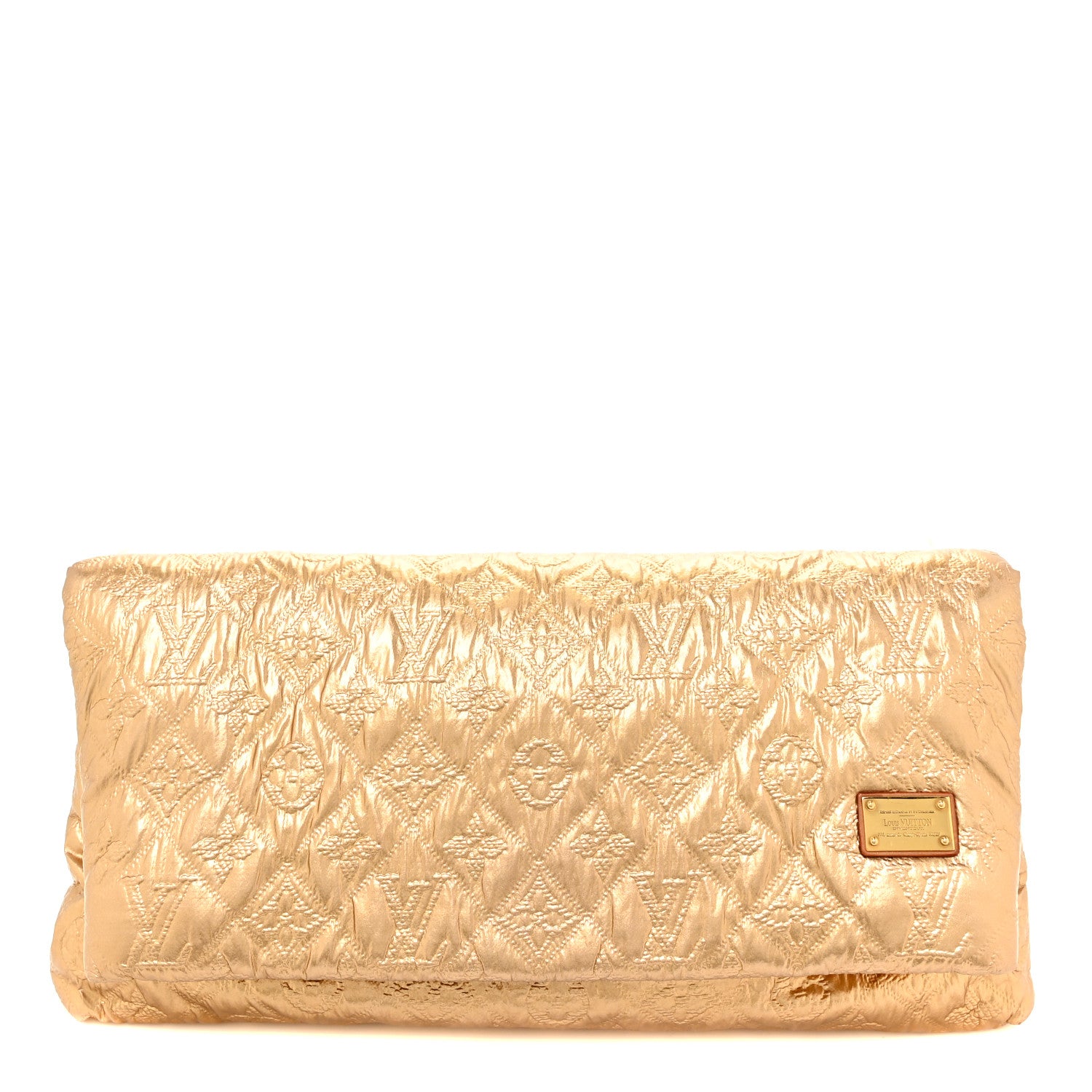 Louis Vuitton Jacquard Quilted Monogram Limelight Clutch MM Gold 1 of 14