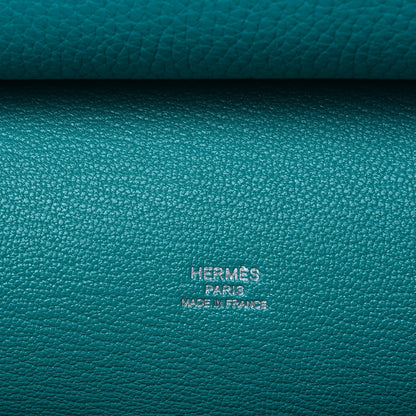 Hermes Taurillon Clemence Jypsiere 28 Bleu Paon 7 of 8