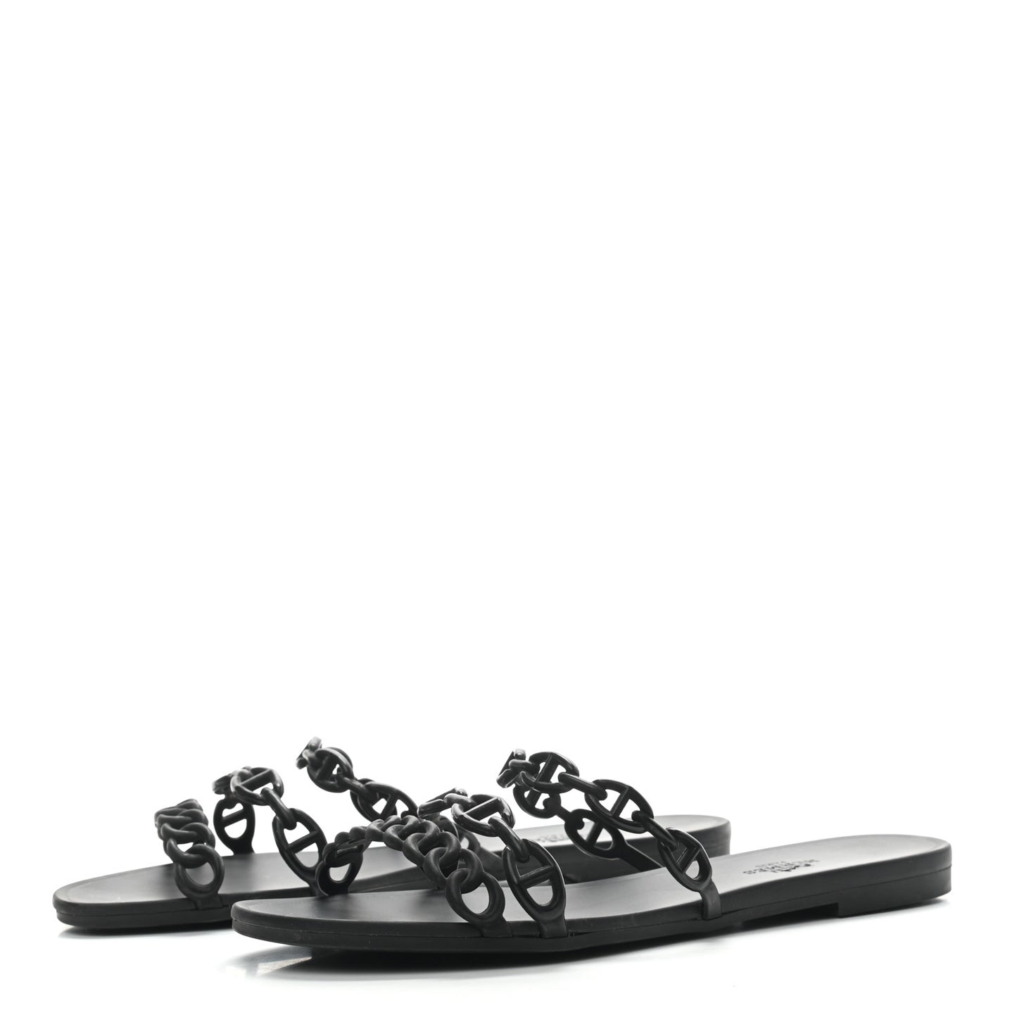 Rubber Chaine d'Ancre Rivage Sandals 38 Black