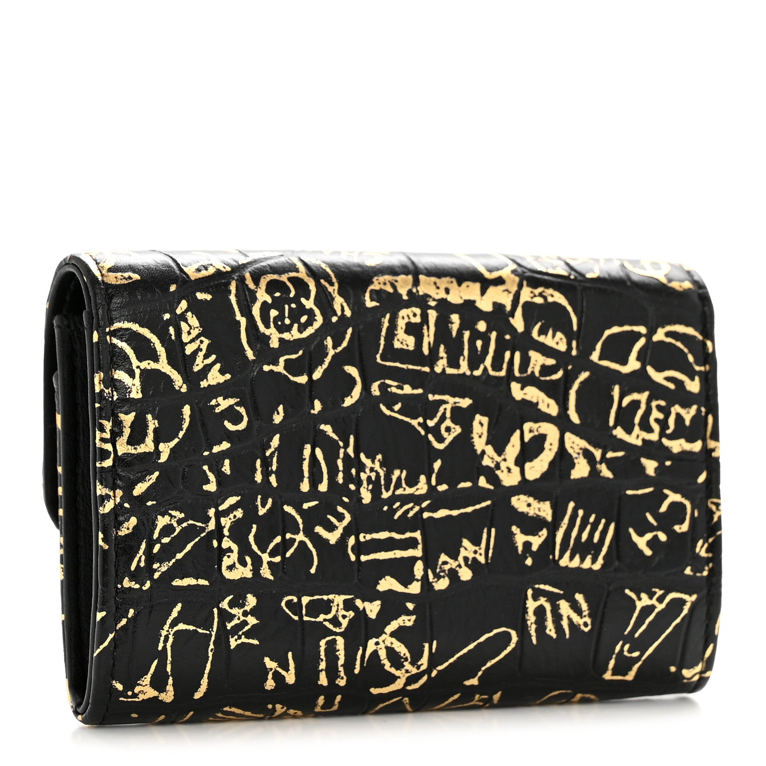 Chanel Calfskin Crocodile Embossed Graffiti 2.55 Crocodile Reissue