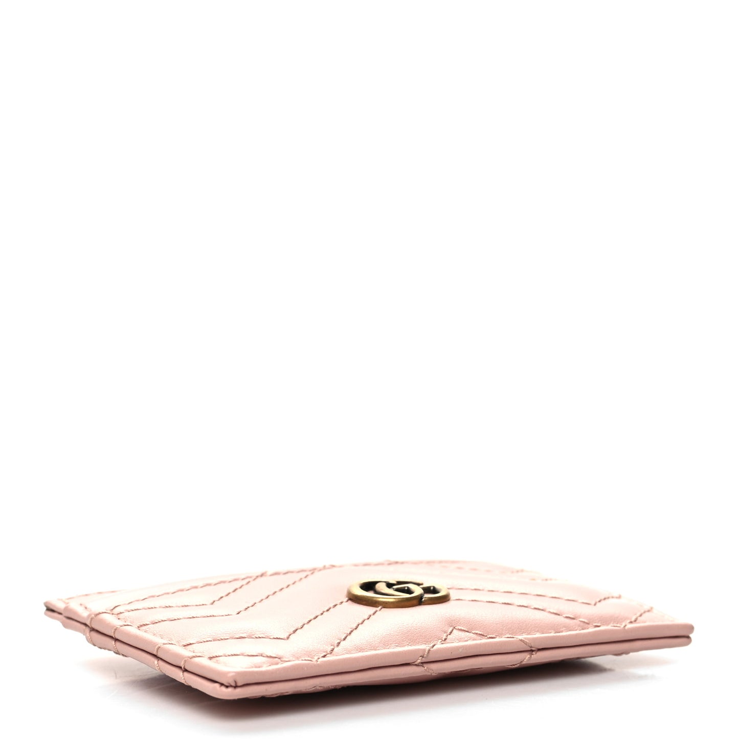 Calfskin Matelasse GG Marmont Card Holder Perfect Pink