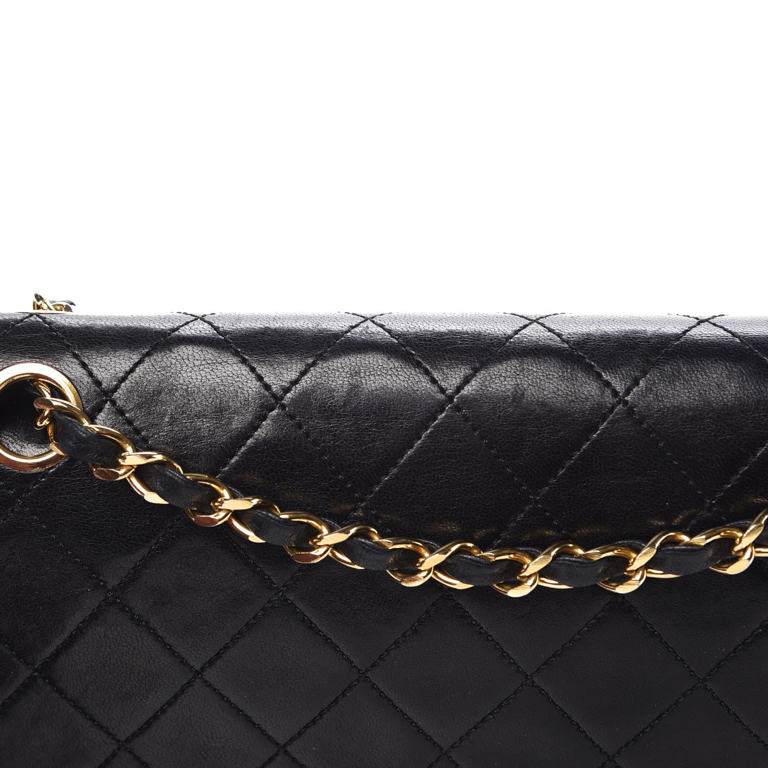 Chanel Lambskin Quilted Medium Double Flap Black 8 of 17