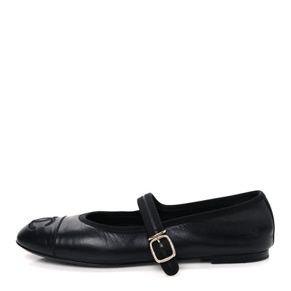 Chanel Lambskin Mary Jane Flats 40 Black 1 of 10