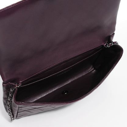 Chanel Lambskin Quilted Clutch With Chain Flap Purple 4 of 7