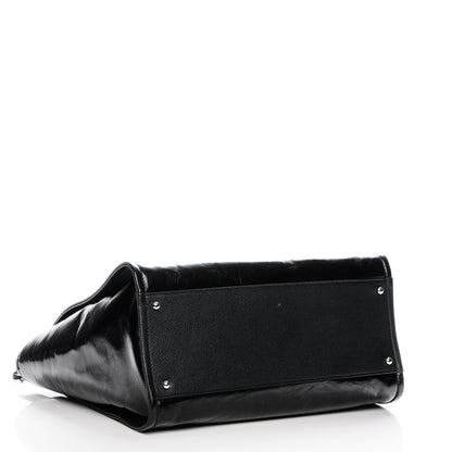 Chanel Glazed Calfskin Large Deauville Tote Black 4 of 7