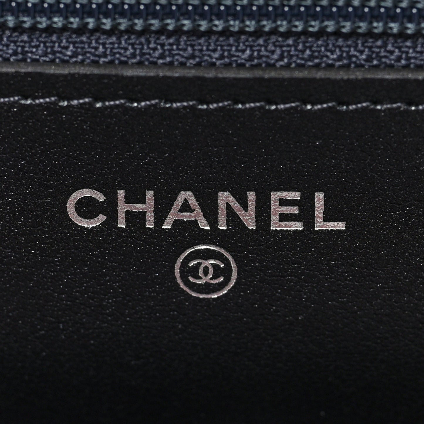Metallic Crumpled Calfskin Quilted Reissue Wallet On Chain WOC Charcoal