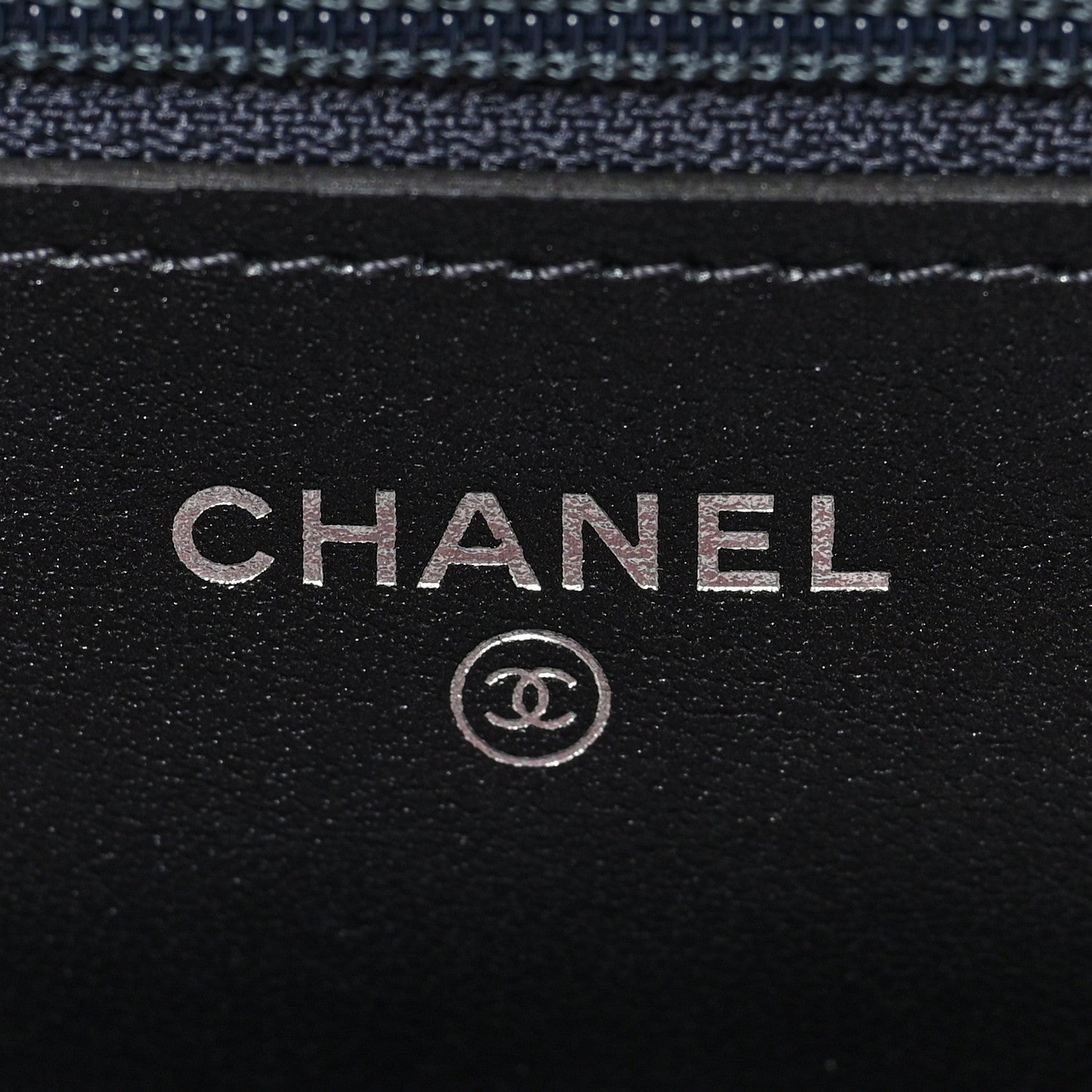 Chanel Metallic Crumpled Calfskin Quilted Reissue Wallet On Chain WOC Charcoal 6 of 9