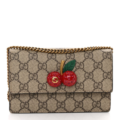 Gucci GG Supreme Monogram Mini Cherry Chain Bag 1 of 9