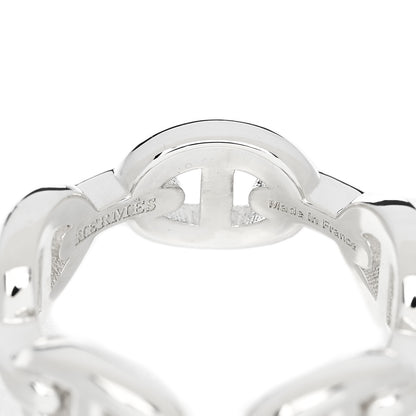 Hermes Sterling Silver PM Chaine d'Ancre Enchainee Band Ring 50 5.25 4 of 6