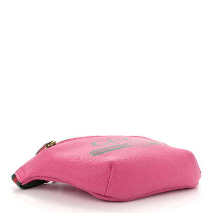 Gucci Grained Calfskin Small Logo Belt Bag Box Pink Green 4 of 10
