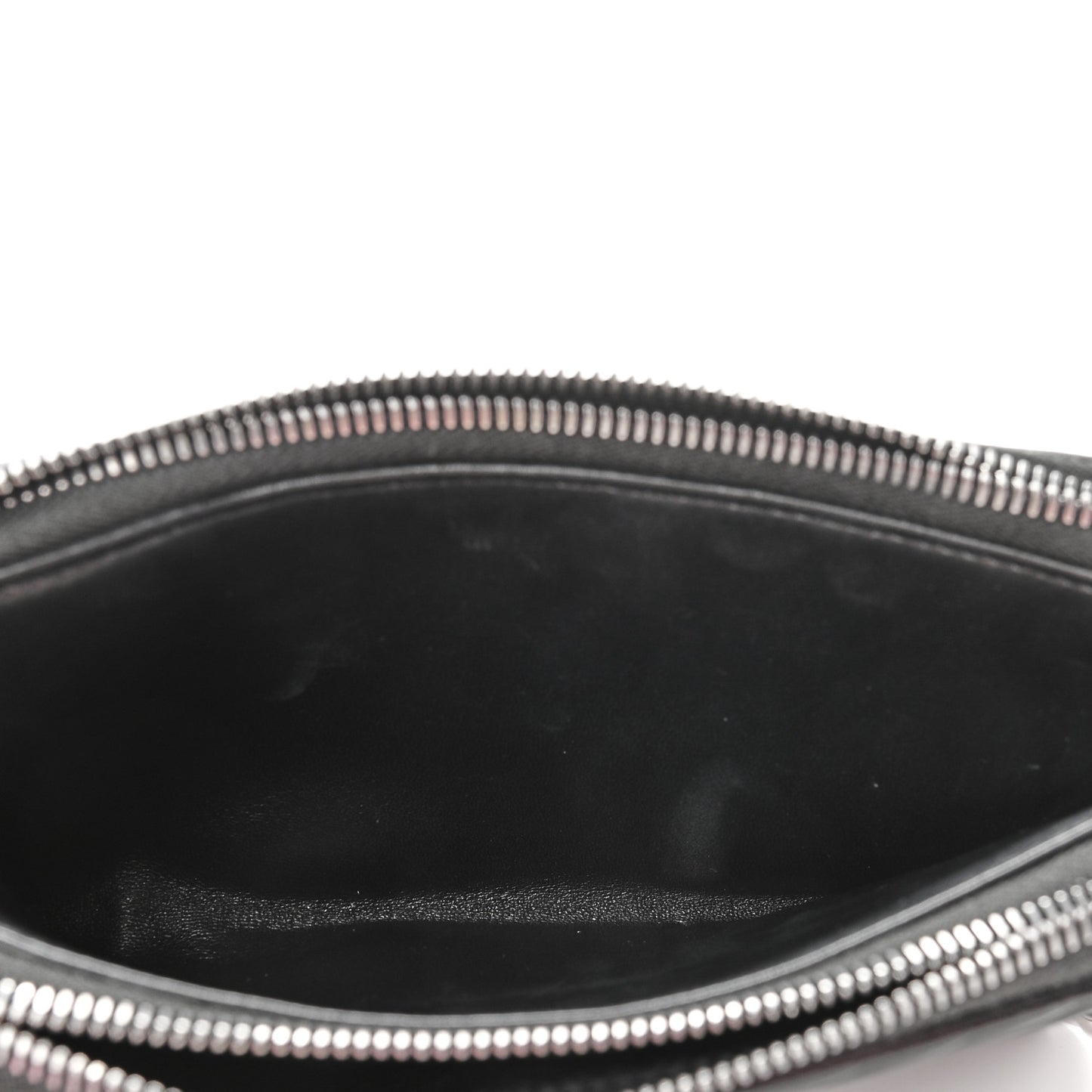 Nappa Impunture Diagramme Mini Double Zip Chain Crossbody Bag Black