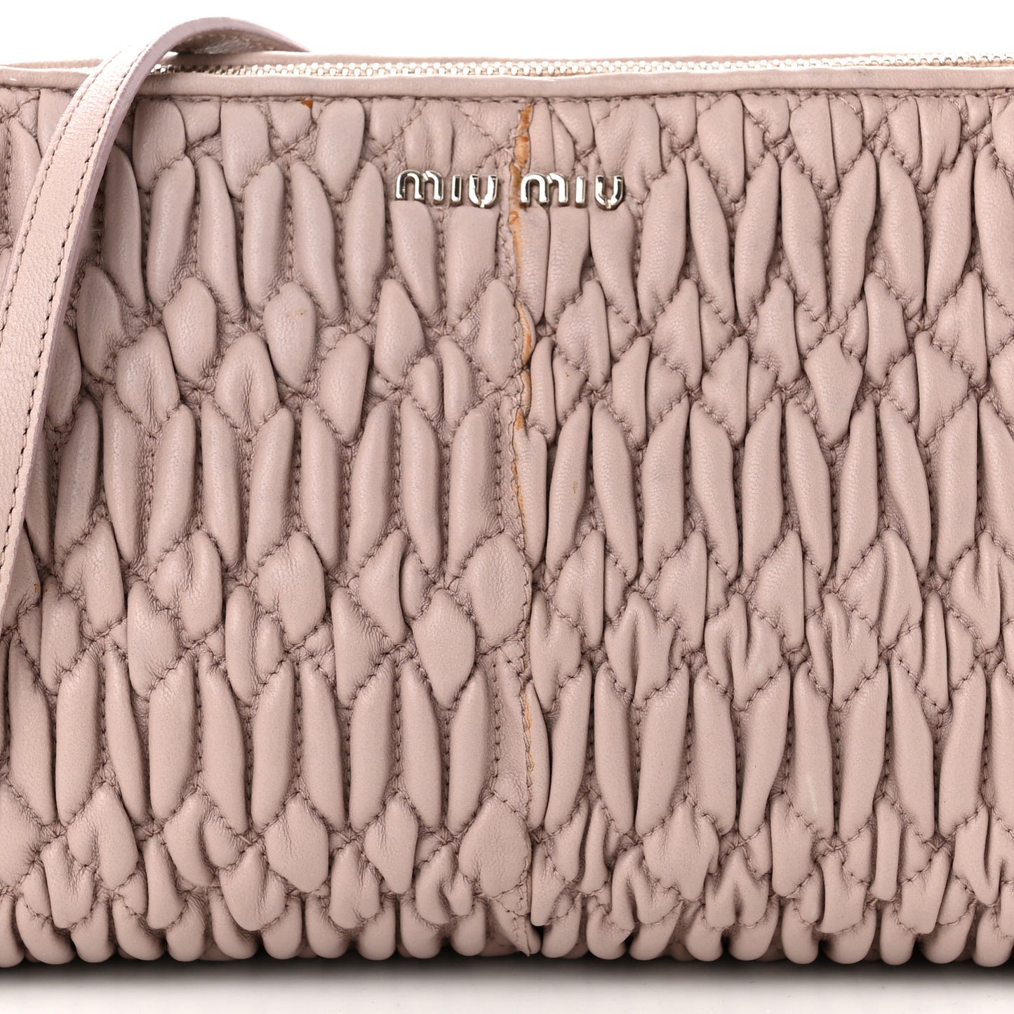 Nappa Matelasse Crystal Crossbody Clutch Cammeo