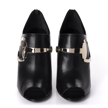 Gucci Malaga Kid Open Toe Pumps 40 Black 2 of 10