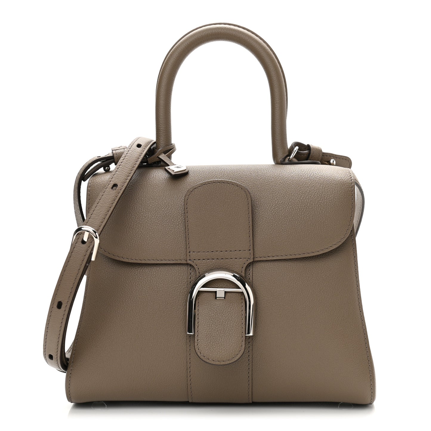 Rodeo Calfskin PM Brillant Satchel Taupe