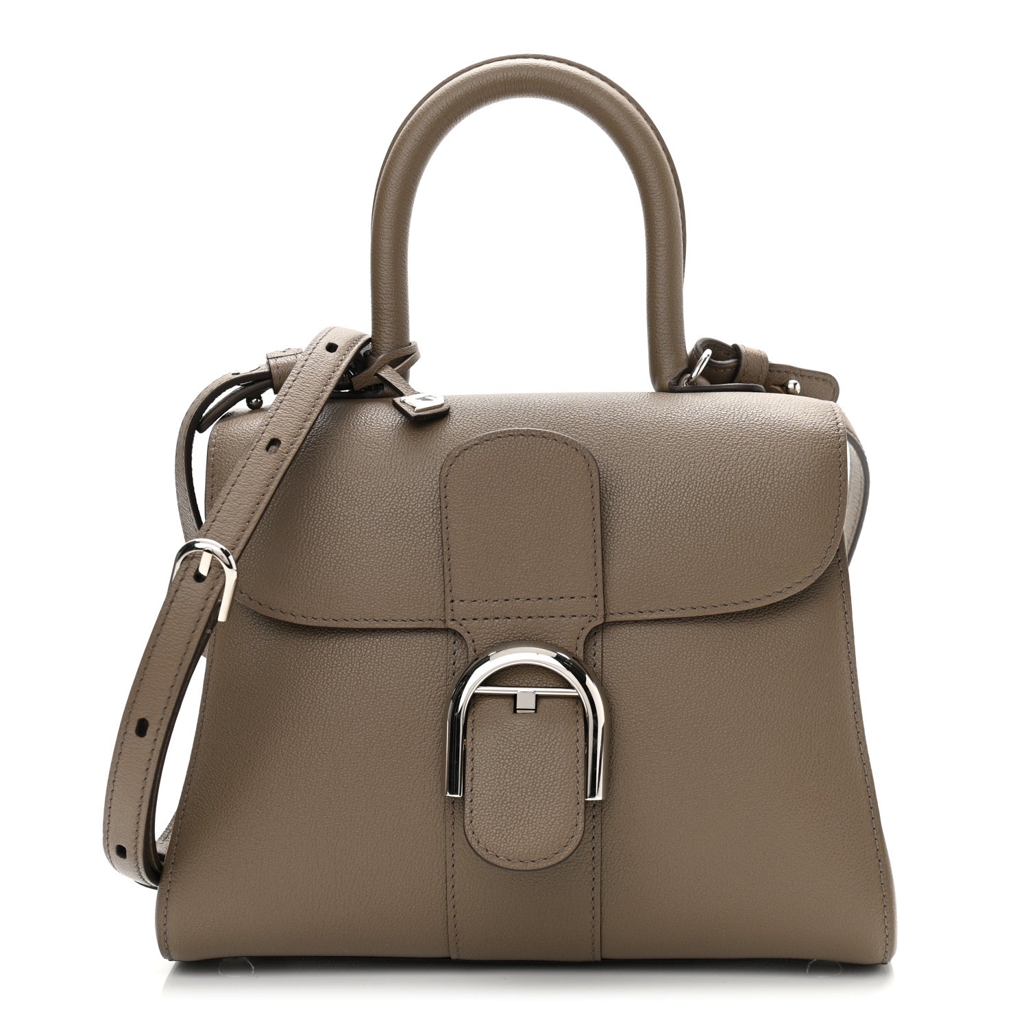 Delvaux Rodeo Calfskin PM Brillant Satchel Taupe 1 of 10