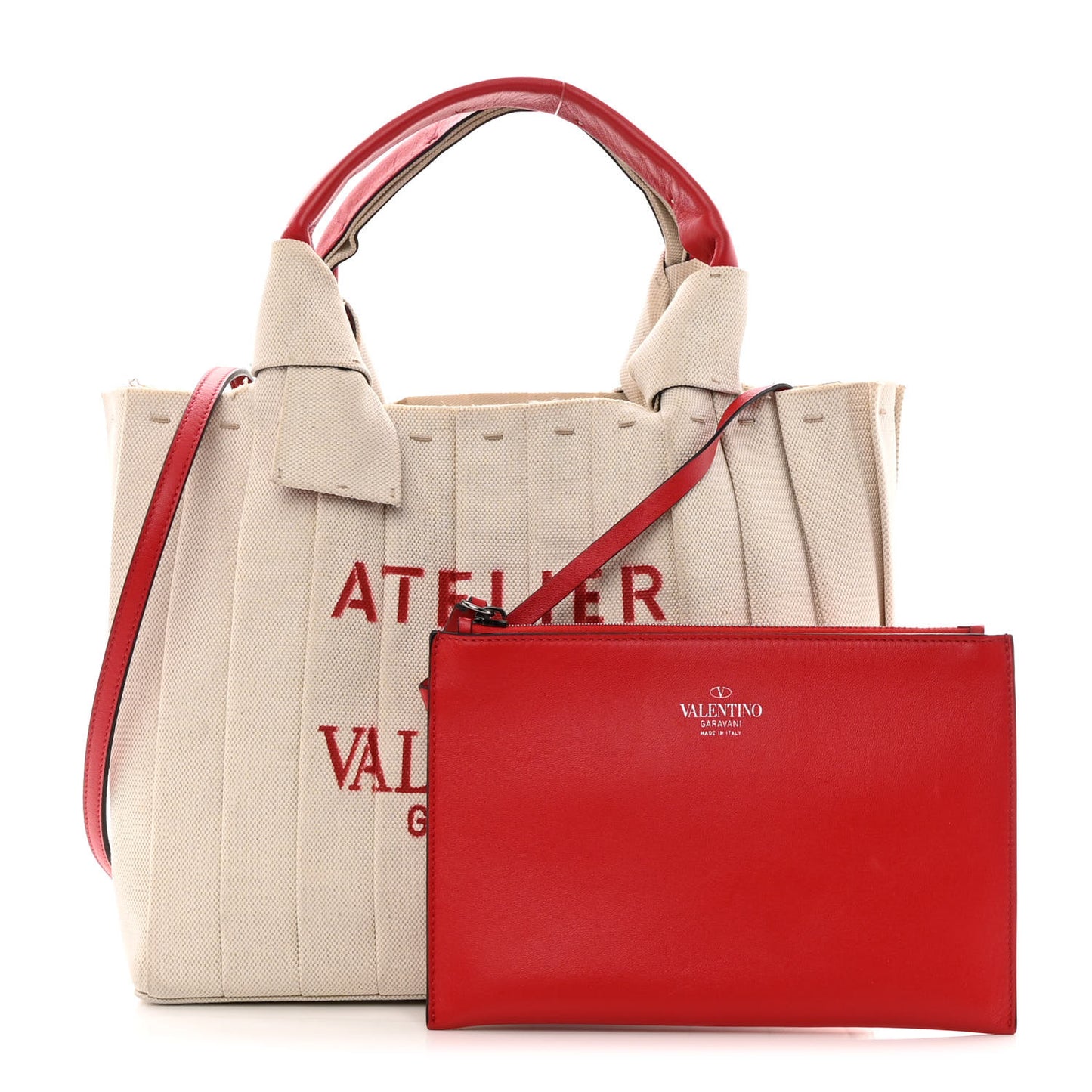Canvas Atelier 05 Plisse Edition Medium Tote Bag Naturale