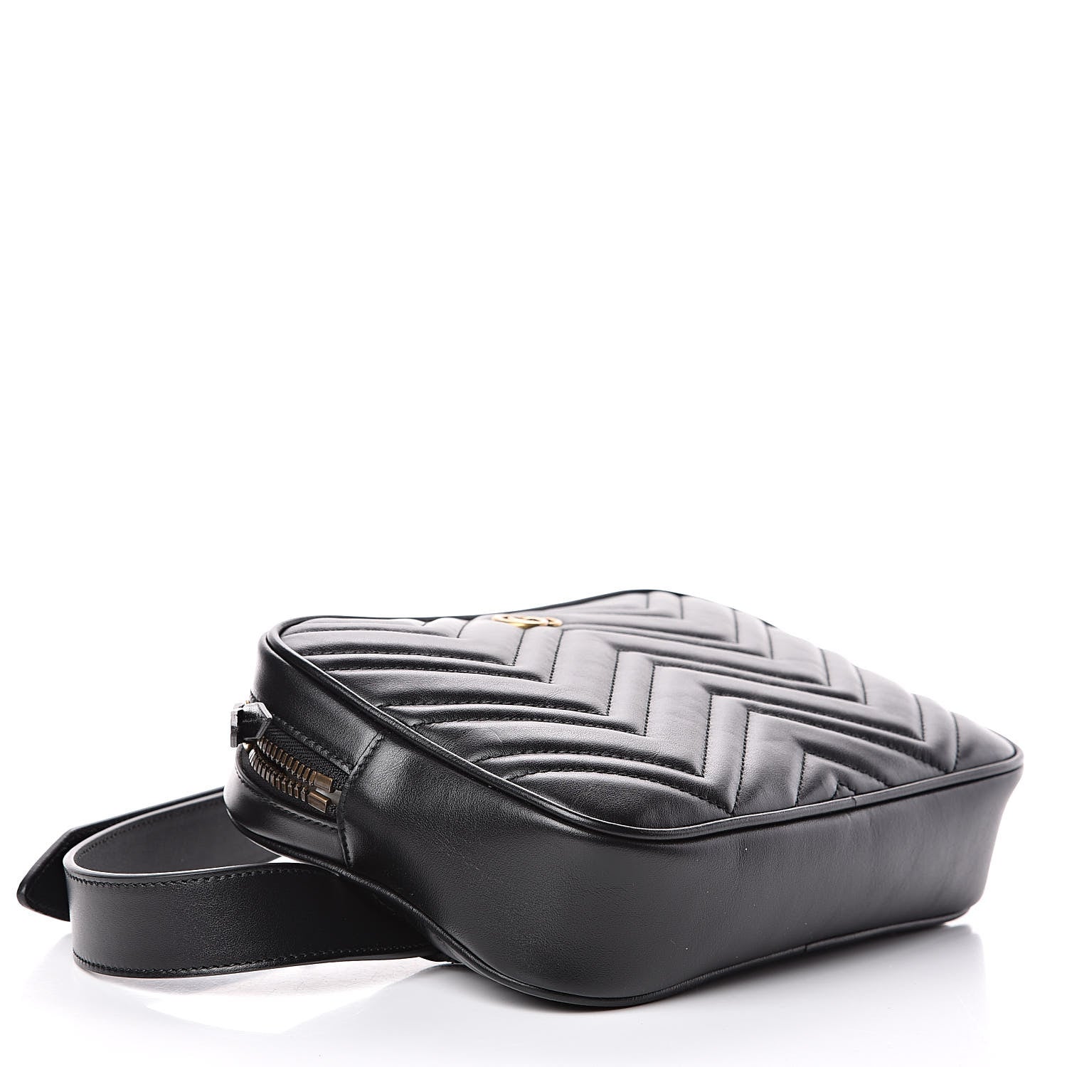 Gucci Calfskin Matelasse Mens GG Marmont Belt Bag 100 40 Black 4 of 11