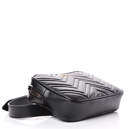 Gucci Calfskin Matelasse Mens GG Marmont Belt Bag 100 40 Black 4 of 11