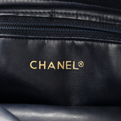 Chanel Lambskin Quilted Tote Navy 6 of 10